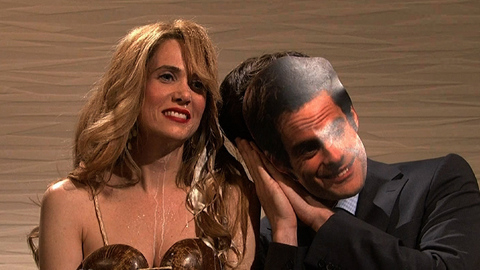 Kristen Wiig in Saturday Night Live (1975) Sexy Blonde Coconut Bra 681369