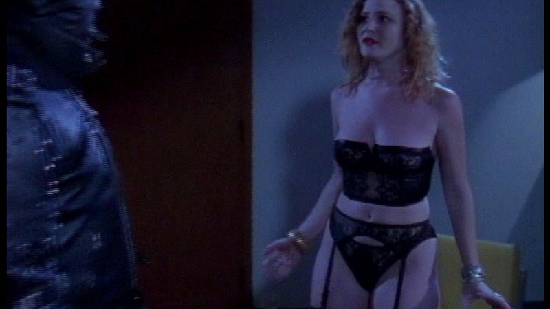 Sexiest Laureen E. Clair Scene in Zipperface. Underwear, SFW, black lingerie. 674779