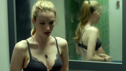 Sophie Lowe in The Returned (2015) Underwear Bathroom Black Lace Bra 760442