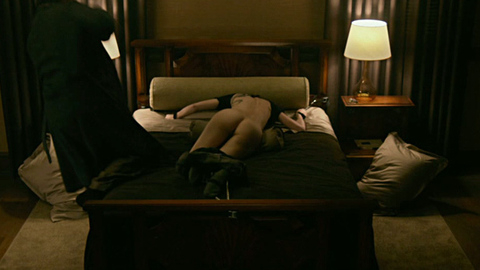 Rooney Mara Naked in The Girl with the Dragon Tattoo. Butt, asleep, fully clothed man. 708679