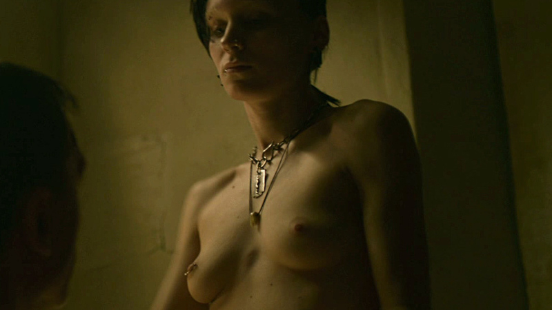 Rooney Mara Nude as Lisbeth Salander. Breasts, nipple piercing, nude. 708674