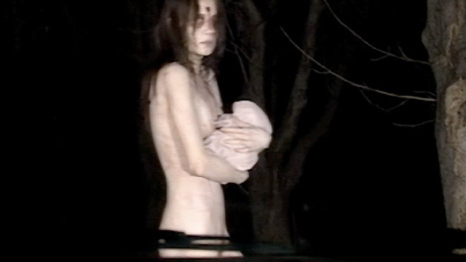 Mary Hatchet from Blood Night Naked. Breasts, Bush, black hair, bloody. 697085