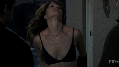Katie Aselton in The League (2009-2015) Underwear Black Bra Outdoors 678514