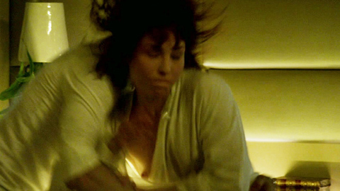 Elizabeth Shaw from Prometheus Naked. Breasts, brunette, falling down. 715883