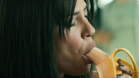 Jessica Szohr in Love Bite (2012) Sexy Black Hair Eating Banana 722968
