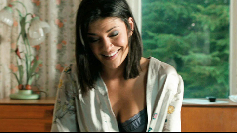 Jessica Szohr in Love Bite (2012) Underwear Black Hair Cleavage 722973