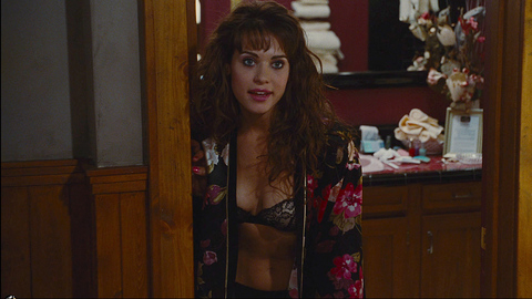 Lyndsy Fonseca in Hot Tub Time Machine (2010) Underwear Black Bra Brunette 685956