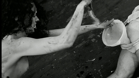 Ashlynn Yennie in The Human Centipede II (2011) Breasts Black And White Black Curly Hair 706545