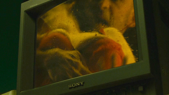 Sexiest La strip-teaseuse Scenes. Sexy, red dress, tv monitor. 691558