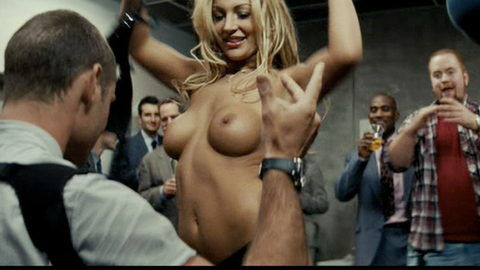 Charlene Lynn Chartrand Nude in Repo Men. Breasts, fully clothed men, group of clothed men. 686956