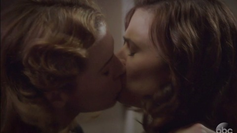 Sexiest Hayley Atwell Scene in Agent Carter. Lesbian, SFW, kiss. 757651