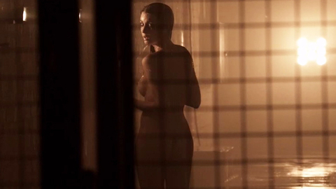 Katrina Banks from Death Race: Inferno Naked. Breasts, Butt, back exposed, bathroom. 719891