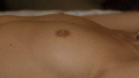 Stephanie from Playback Naked. Breasts, hard nipples, in bed. 690221