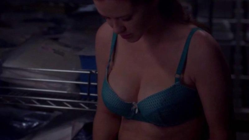 Hottest Sarah Drew Scene in Grey's Anatomy. Sexy, Underwear, SFW, blue bra. 760322