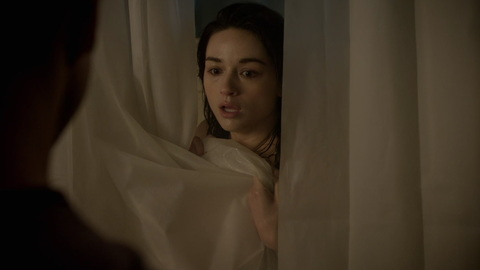 Teen Wolf's Sexiest Scenes with Crystal Reed. Sexy, bathroom, clear shower curtain. 909150