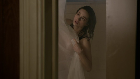 Hottest Allison Argent Scenes. Sexy, bathroom, clear shower curtain. 909147