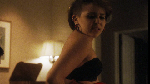 Sexiest Mae Whitman Scene in The Perks of Being a Wallflower. Underwear, SFW, black strapless bra. 723865