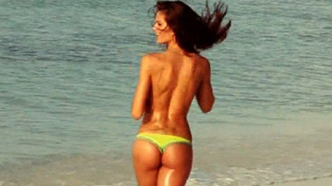 Hottest Izabel Goulart Scene in Sports Illustrated: The Making of Swimsuit 2012. Thong, SFW, back exposed. 706994