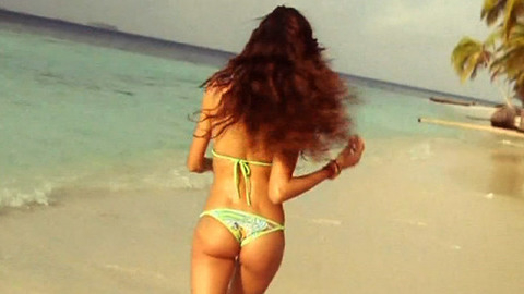 Sexiest Izabel Goulart Scene in Sports Illustrated: The Making of Swimsuit 2012. Bikini, SFW, back exposed. 706993
