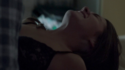 Hottest Addison Timlin Scene in Love & Air Sex. Underwear, SFW, black bra. 734432