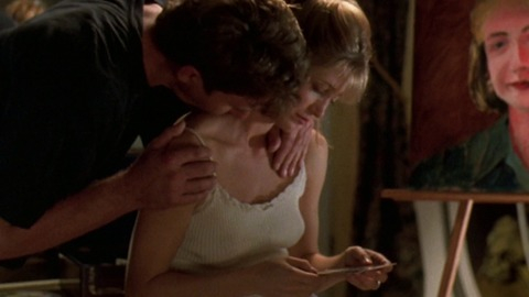 Kelly Rowan in Candyman: Farewell to the Flesh (1995) Sexy Blonde Kissing Shoulder 755439
