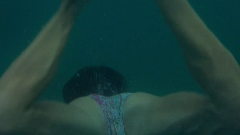 Sexiest Daisy Betts Scene in The Player. Bikini, Sexy, black hair, in water. 774901