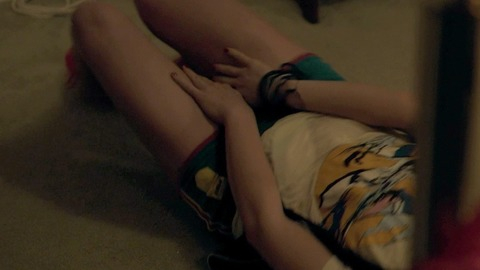 Hottest Ashley Rickards Scene in At the Devil's Door. Sexy, SFW, blue shorts. 752942