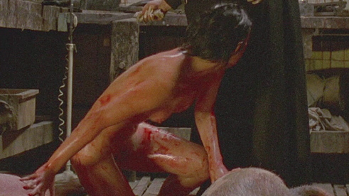 Jannete Tomiita Nude in Embodiment of Evil. Breasts, bloody, dead pig. 694984