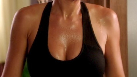 Serinda Swan in Graceland (2013-2015) Sexy Black Sports Bra Brunette 772272