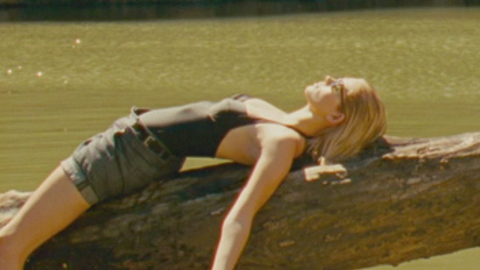 Nina Milner in The Bang Bang Club (2010) Sexy Black Swimsuit Blonde 699392