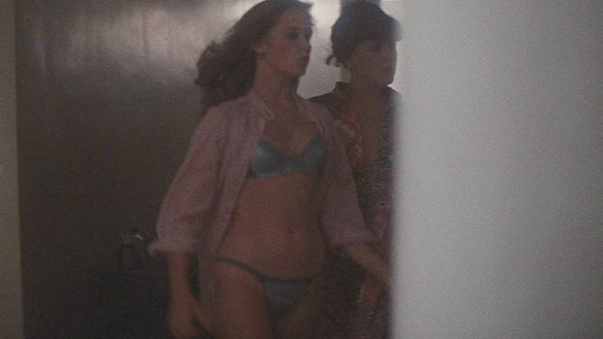 Hottest Lori-Nan Engler Scene in Blow Out. Underwear, SFW, blue bra. 697016