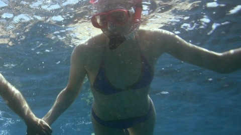 Sexiest Adrienne Pickering Scene in The Reef. Bikini, SFW, blue bikini. 738469