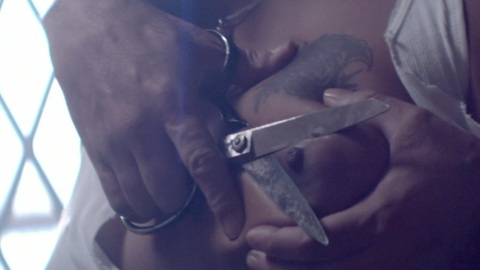 Anaís Martínez Nude as NYC Thug's Wife. Breasts, hand on breast, nipple. 983168