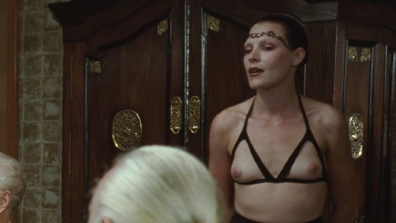 Mirrah Foulkes Nude in Sleeping Beauty. Breasts, face tattoo, garter. 797950