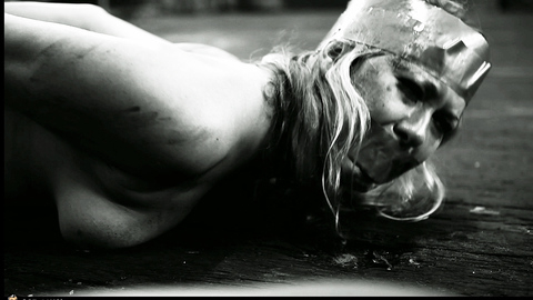 Georgia Goodrick in The Human Centipede II (2011) Breasts Black And White Blonde 706521
