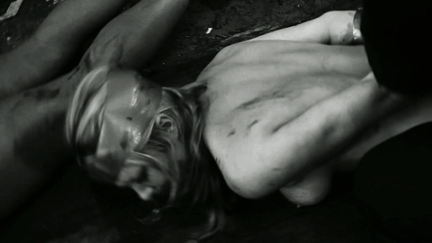 Georgia Goodrick in The Human Centipede II (2011) Breasts Back Exposed Black And White 706518