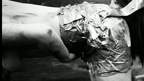 Georgia Goodrick Naked as Valerie. Breasts, black and white, face in butt. 706515