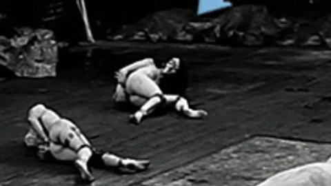 Emma Lock Nude in The Human Centipede II. Breasts, Butt, black and white, black hair. 706534