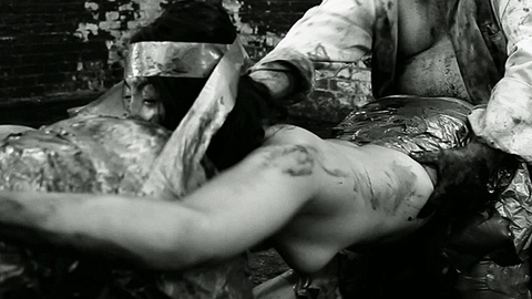 Emma Lock in The Human Centipede II (2011) Breasts Black And White Breasts 706529