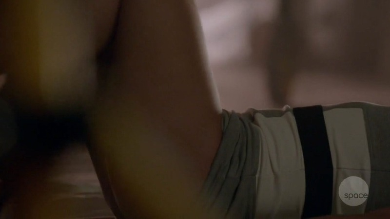 Sexiest Kaitlyn Wong Scene in Bitten. Sexy, butt, dress pulled up. 735811