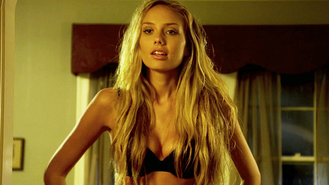 Hottest Melissa Ordway Scene in Escapee. Underwear, SFW, black bra. 723908