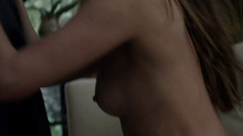 Hannah Ware Nude in Boss. Breasts, back exposed, brunette. 715714