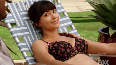 Hannah Simone in New Girl (2011-2016) Bikini Beach Chair Bikini 702499