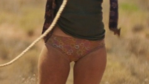 Mia Wasikowska in Tracks (2013) Underwear Flower Panties No Pants 742547