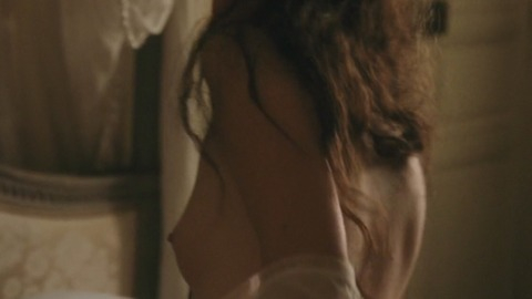 Mia Wasikowska Naked as Emma Bovary. Breasts, back exposed, brunette. 765297
