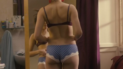Jessica Brown Findlay in Albatross (2011) Underwear Back Exposed Black Bra 749943
