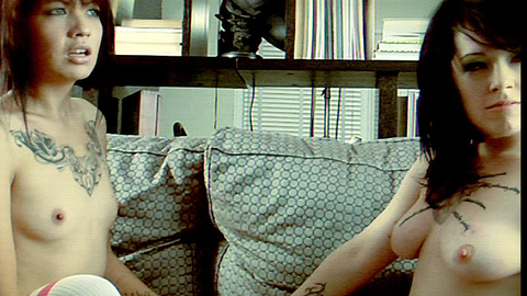 Nico Elise Naked in Psycho Sleepover. Breasts, Tattoos, brunette. 705013