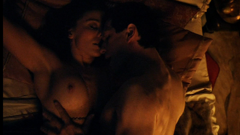 Jenna Lind Naked in Spartacus. Breasts, couple, in bed. 722701