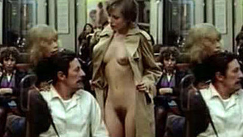 Nudes of L'exhibitionniste dans le métro (as Sylvie Meyer) from Calmos. Breasts, Bush, brunette, collage. 707430