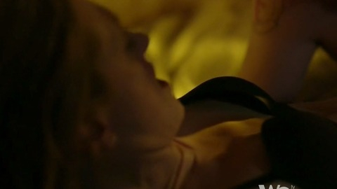 Sexiest Scenes of Christine Rosa from The Divide. Underwear, black bra, couple in bed. 746435